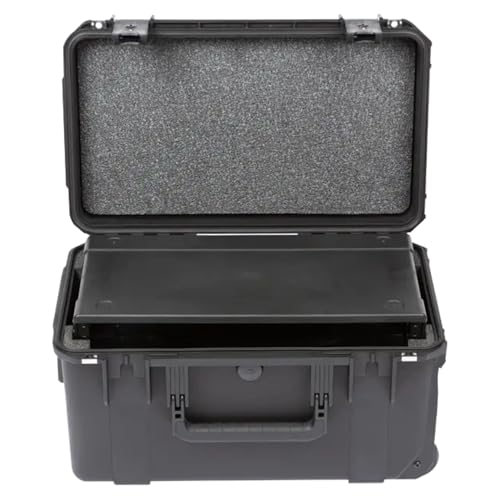 SKB iSeries 3U Shallow Fly Rack, Waterproof Polypropylene Hard Case with Durable Latches for Travel and Storage, Ideal for Musicians, 9 Inch, Black