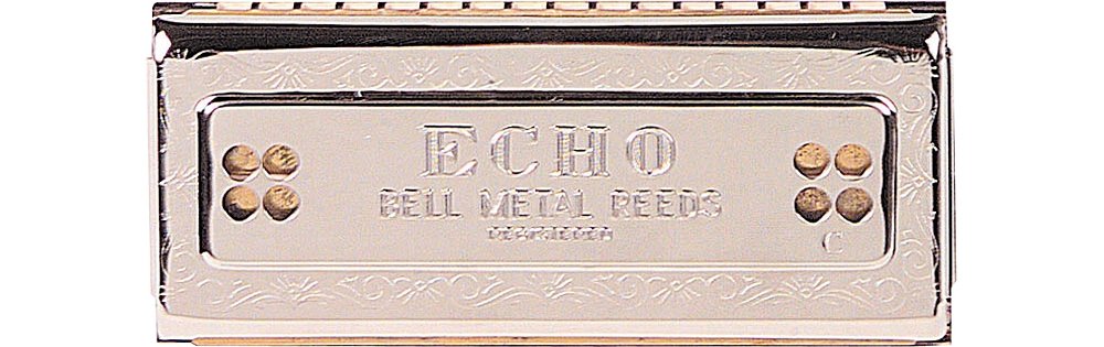 Hohner Accordions Hohner Harmonica C/G Echo 54 Tremolo Harmonica, Stainless steel