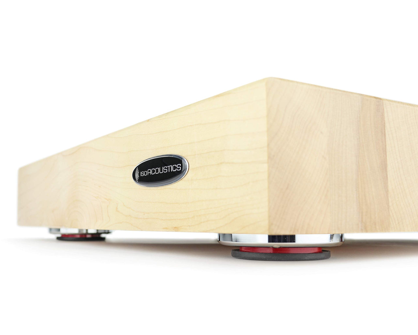 IsoAcoustics Delos Turntable Isolation Butcher Block Series: 1815M2 (18" W x 15" D x 3" H) Maple