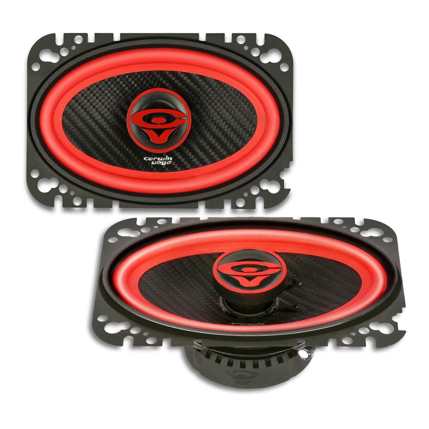 CERWIN-VEGA! 2025 Edition V46 ÿ 4X6 2-Way Full Range Premium Quality Coaxial Car Audio Speakers, 180W Max Power - Sold in Pairs