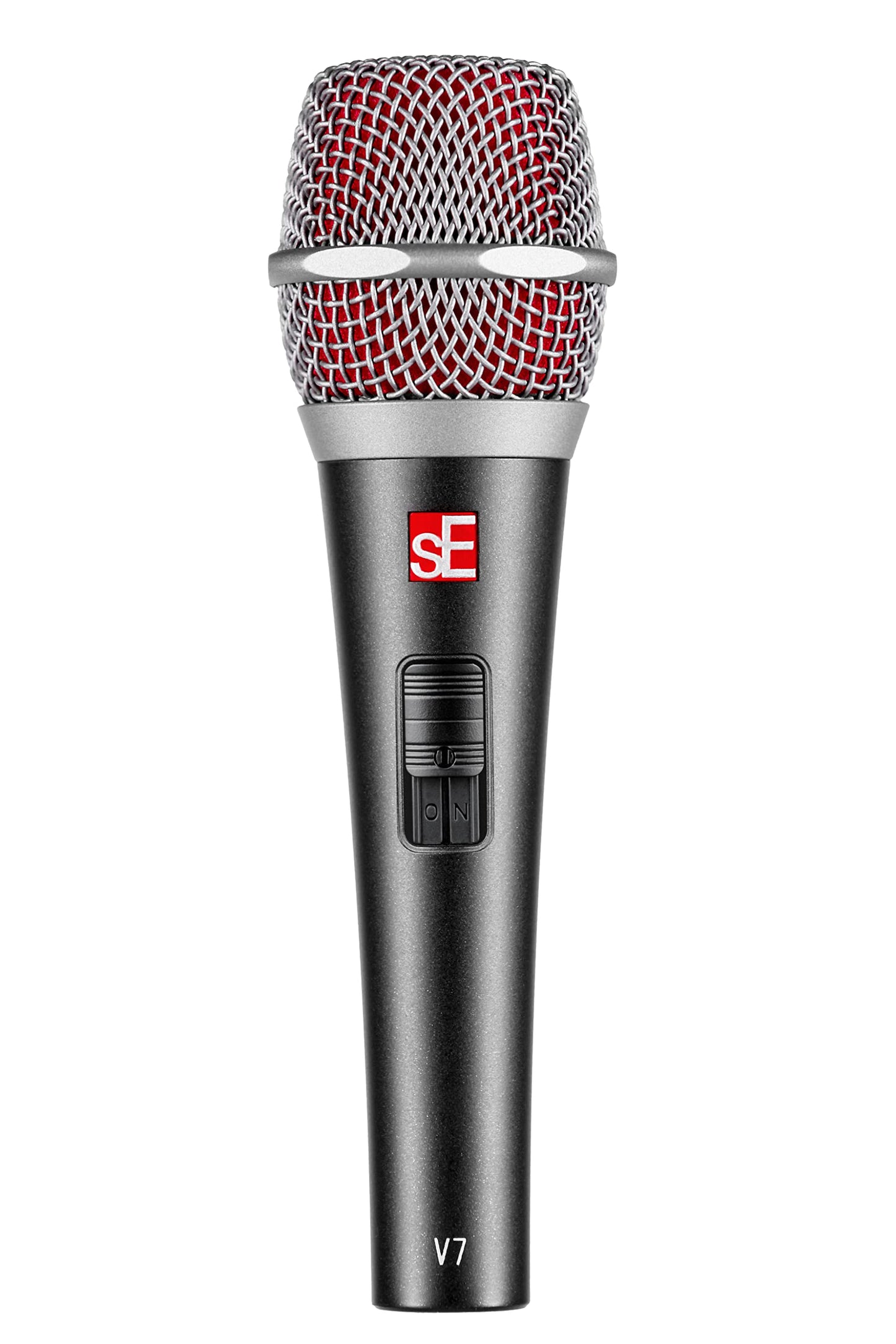SE ELECTRONICS V7 Switch Dynamic Microphone for Singing, Speech & Studio Recording - XLR Handheld Professional Microphone with Supercardioid Aluminum Voice Coil for Huge Gain Before Feedback