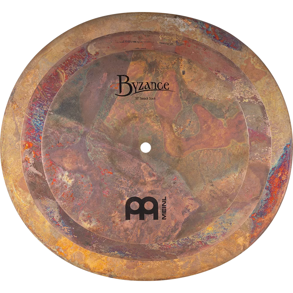Meinl Cymbals Byzance Vintage 3-Piece Smack Stack Cymbal Pack 10", 12", 14" — Made in Turkey — B20 Bronze, 2-Year Warranty (B024VSM)