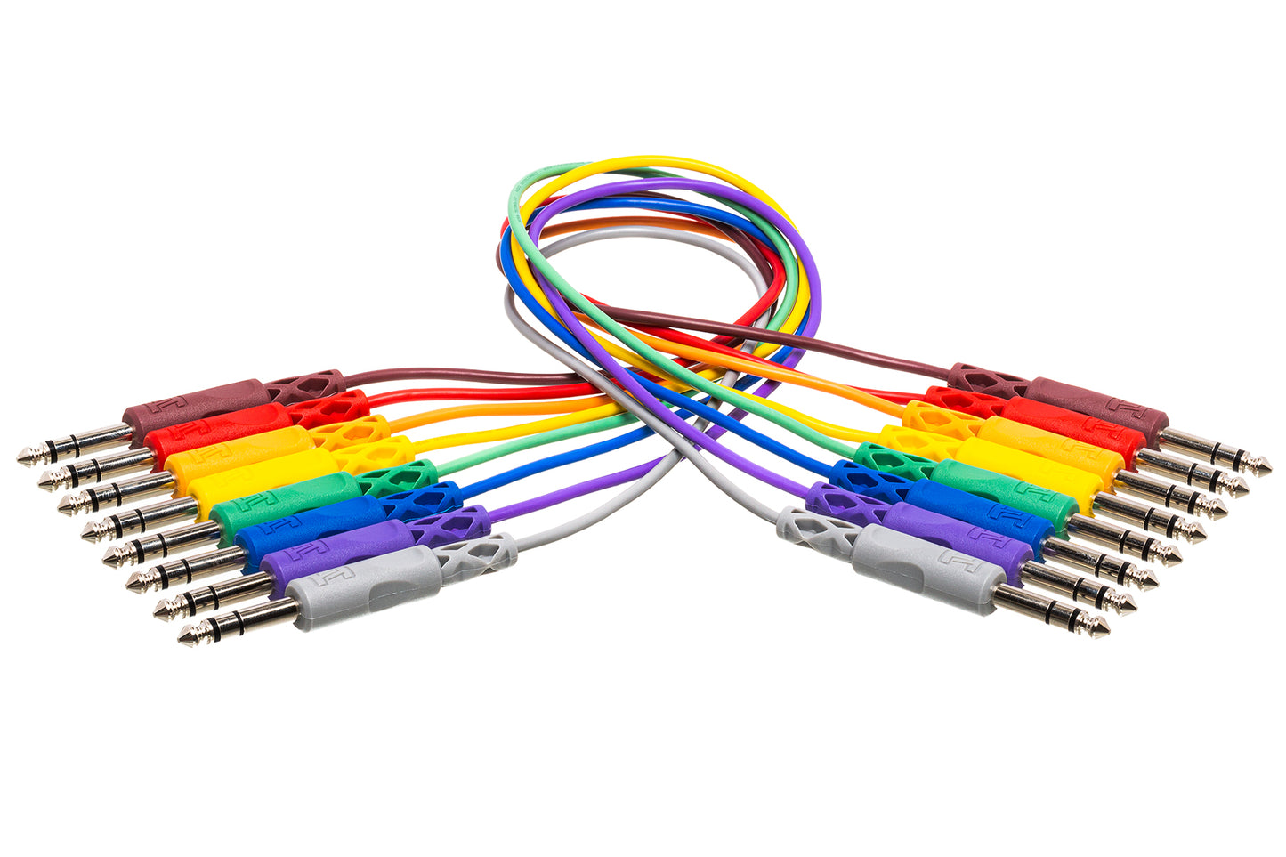 Hosa CSS-845 18-inch 1/4" TRS Balanced Patch Cables 8-Pack