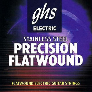 GHS PRECISION FLATS Flatwound String Set For Electric Guitar - 750 - Rock - 009/042