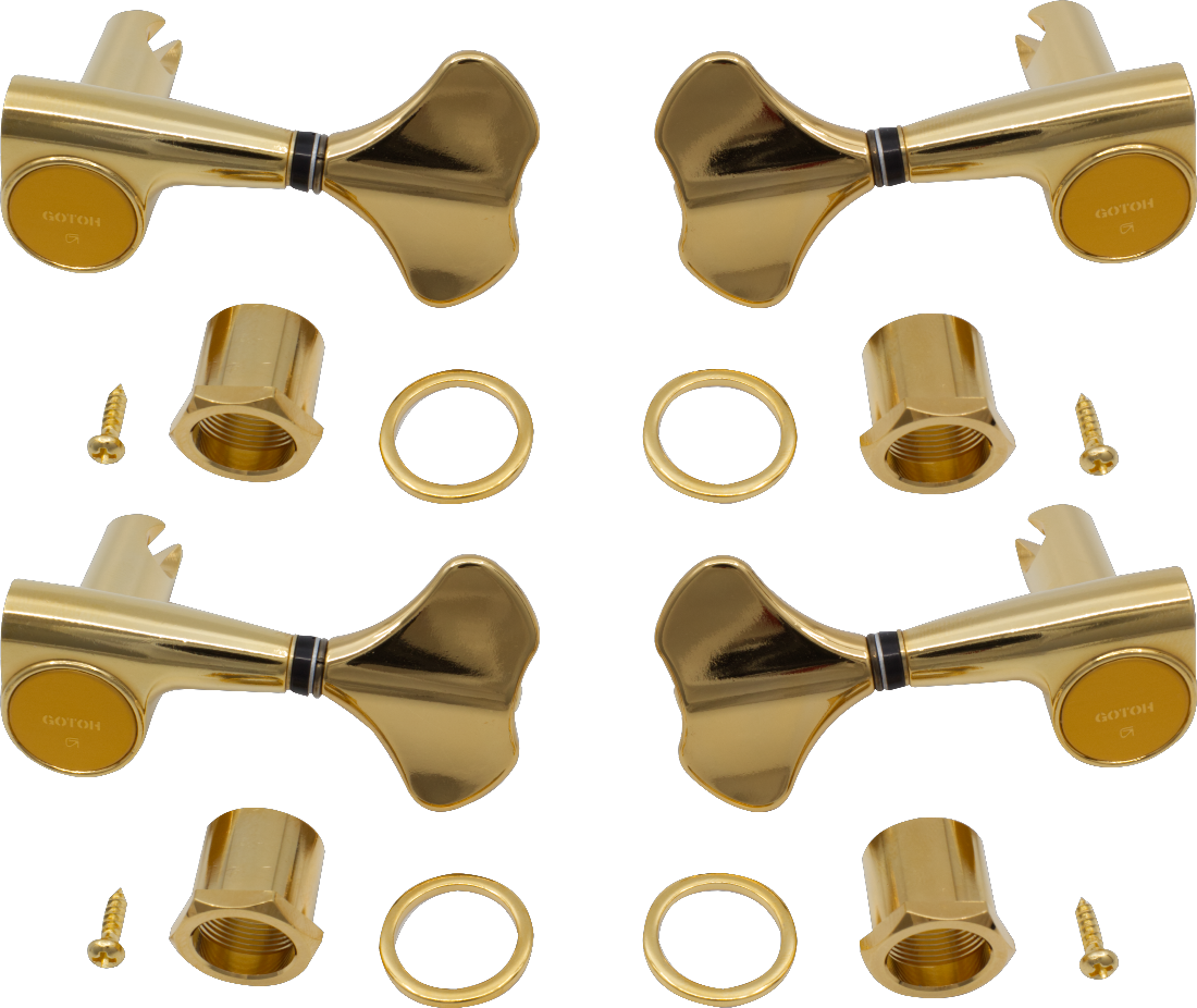 Gotoh GB707 Chrome Bass Machine Heads Set of 4 Inline