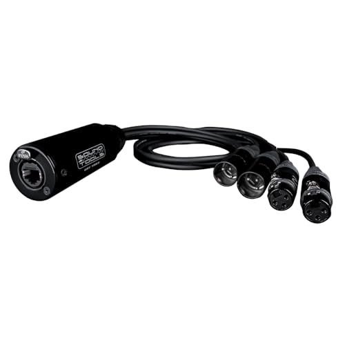 Sound Tools CAT Tails FMX ¨C 4 Channel 2 Male + 2 Female XLR to EtherCON Breakout Tails | Send/Return for Analog Audio, AES3, Intercom, DMX Over Shielded Cat5e