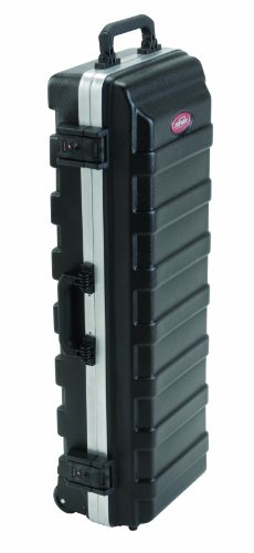 SKB Compact Stand Case 36-1/2 x 11-7/8 x 8-1/4 with Wheels & Straps, TSA Latches, Over molded Handle