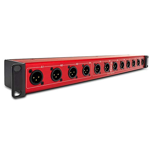 Sound Tools CAT Rack Male - Male XLR Rack Mountable Stage Box with Audio Over Shielded CAT Cable. Send 12 Channels of Audio, DMX, Clear-Com or AES