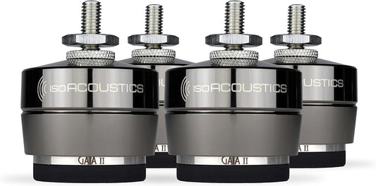 IsoAcoustics Gaia Series Isolation Feet for Speakers & Subwoofers (Gaia II, 120 lb max) ÿ Set of 4