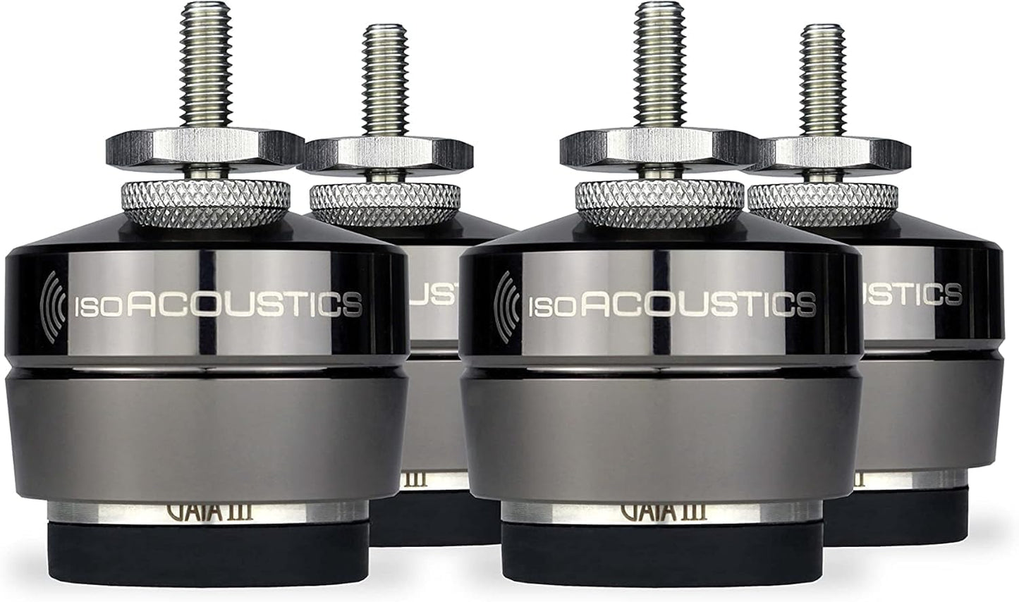 IsoAcoustics Gaia Series Isolation Feet for Speakers & Subwoofers (Gaia III, 70 lb max) ÿ Set of 4