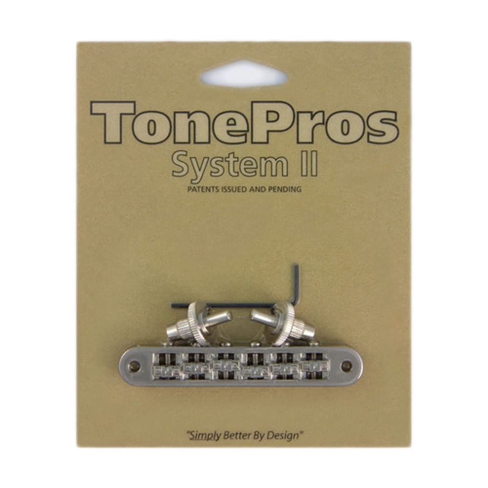 TonePros Standard Tuneomatic (small posts,"Roller" saddles) - TP6R - NICKEL