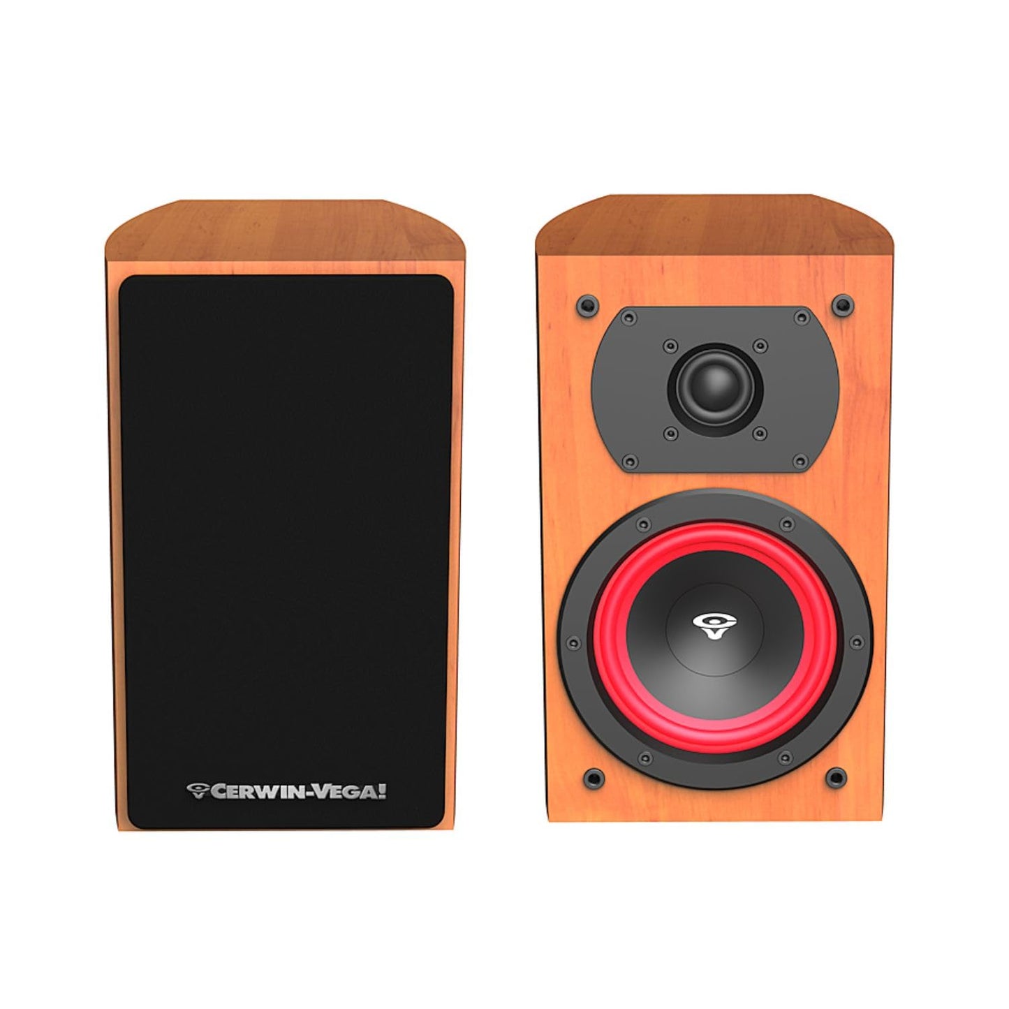 CERWIN-VEGA! Home Audio LA165C 6.5 inch 150 Watts 2-Way Bookshelf Speakers Color Cognac