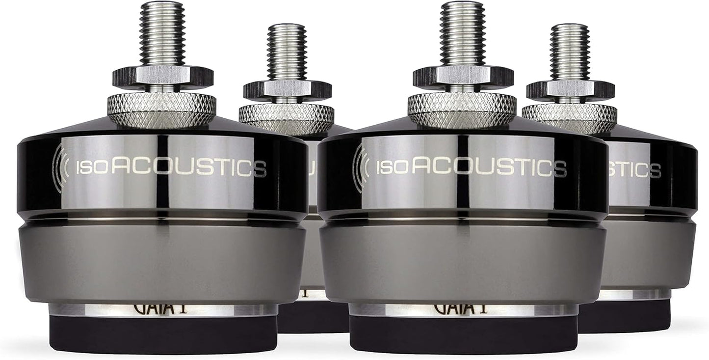 IsoAcoustics Gaia Series Isolation Feet for Speakers & Subwoofers (Gaia I, 220 lb max) - Set of 4