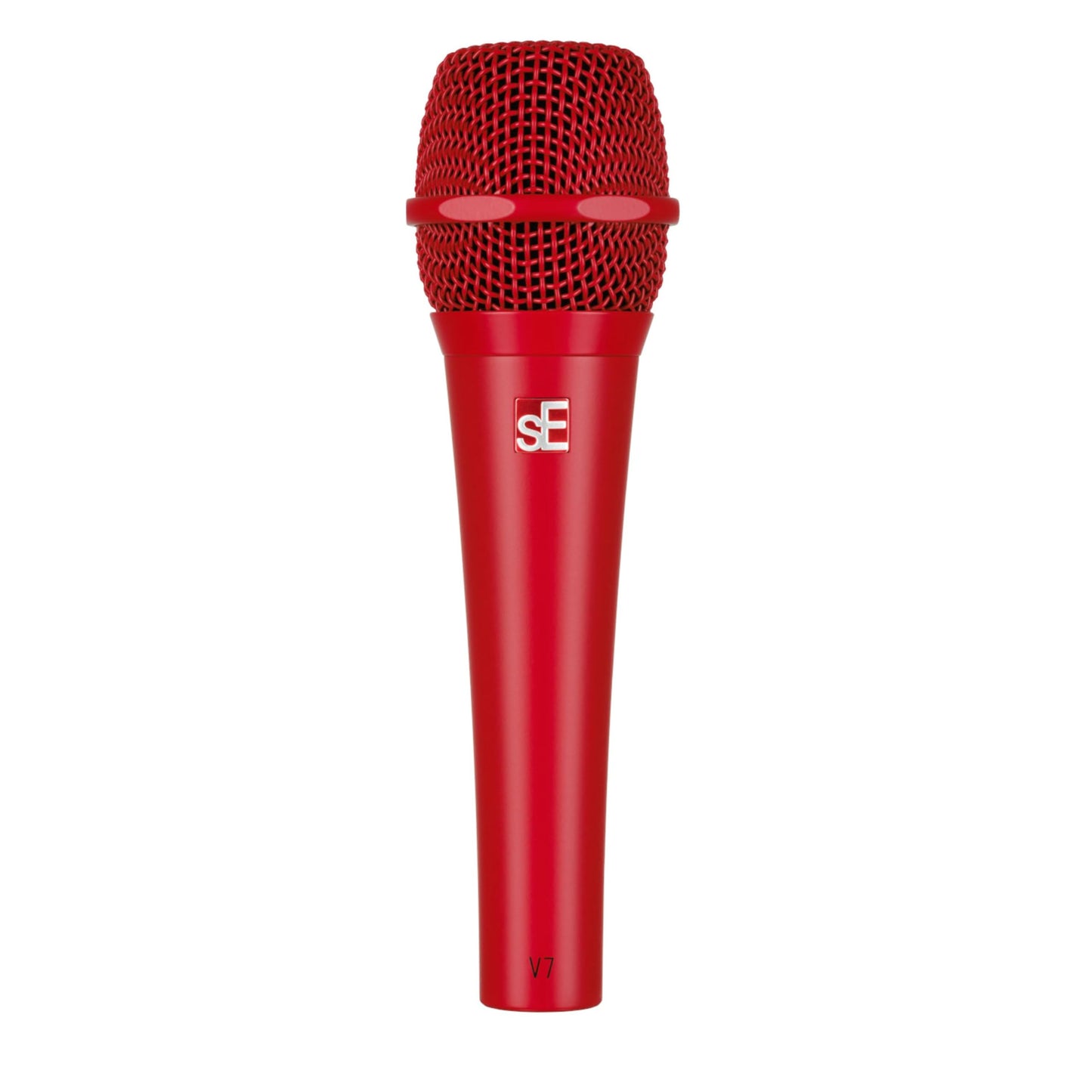 SE ELECTRONICS V7 Dynamic Microphone for Singing, Speech & Studio Recording - XLR Handheld Professional Microphone with Supercardioid Aluminum Voice Coil for Huge Gain Before Feedback - Red