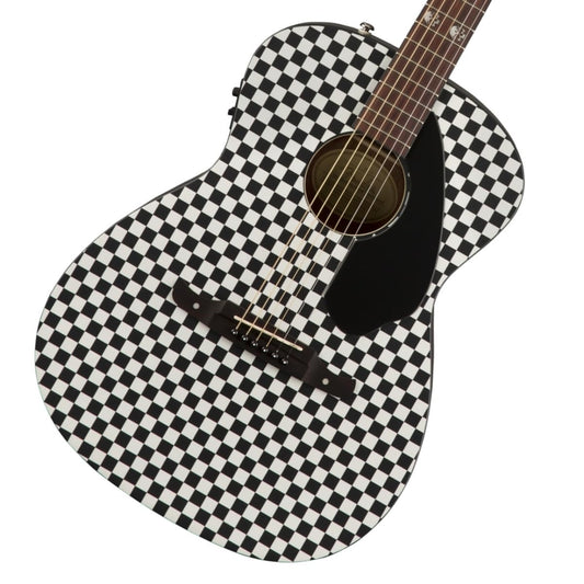 Fender Tim Armstrong Hellcat Concert Acoustic Guitar, Checkerboard, Walnut Fingerboard