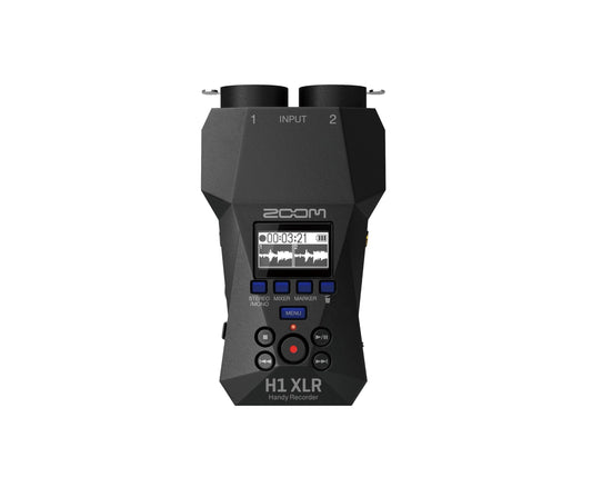 Zoom H1 XLR Handy Recorder with 32-Bit Float, Accessibility, 2 XLR/TRS Locking Combo Inputs, 3.5mm Stereo Jack, Dual AD Converters, for Musicians, Podcasters, Filmmakers, Content Creators, & More