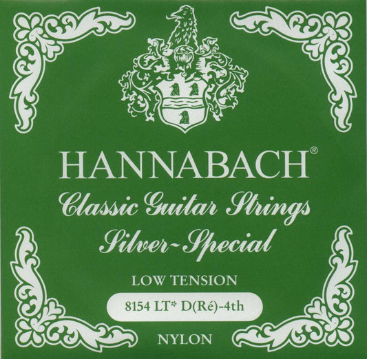Hannabach Series 815 Low Tension Silver Special Single D4 String for Classic Guitar (652514)