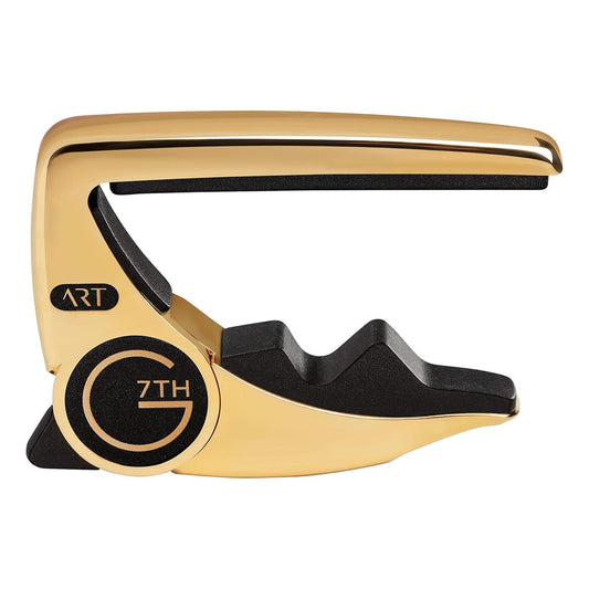 G7th Performance 3 Guitar Capo - 18kt Gold Plate - 52mm - Adaptive Radius Technology, Precise for Tuning, Unique Tension Control for Easy One-Handed Use - 6 String Acoustic and Electric Guitars