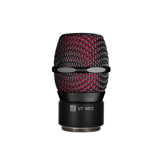 SE ELECTRONICS V7 MC2 Wireless Microphone Capsule - Compatible with Sennheiser Wireless Transmitters - Professional Dynamic Microphone for Singing, Speech & Music Studio Recording (Black)