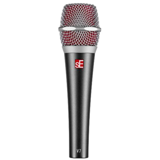 SE ELECTRONICS V7 Dynamic Microphone for Singing, Speech & Studio Recording - XLR Handheld Professional Microphone with Supercardioid Aluminum Voice Coil for Huge Gain Before Feedback - Grey