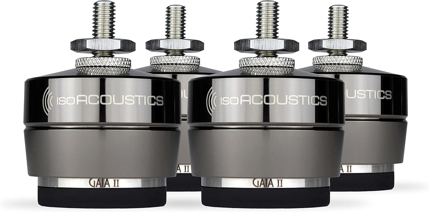 IsoAcoustics Gaia Series Isolation Feet for Speakers & Subwoofers (Gaia II, 120 lb max) – Set of 4