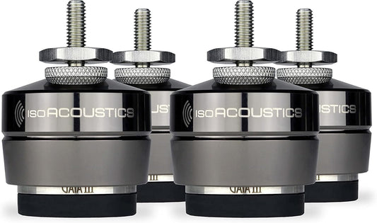 IsoAcoustics Gaia Series Isolation Feet for Speakers & Subwoofers (Gaia III, 70 lb max) – Set of 4