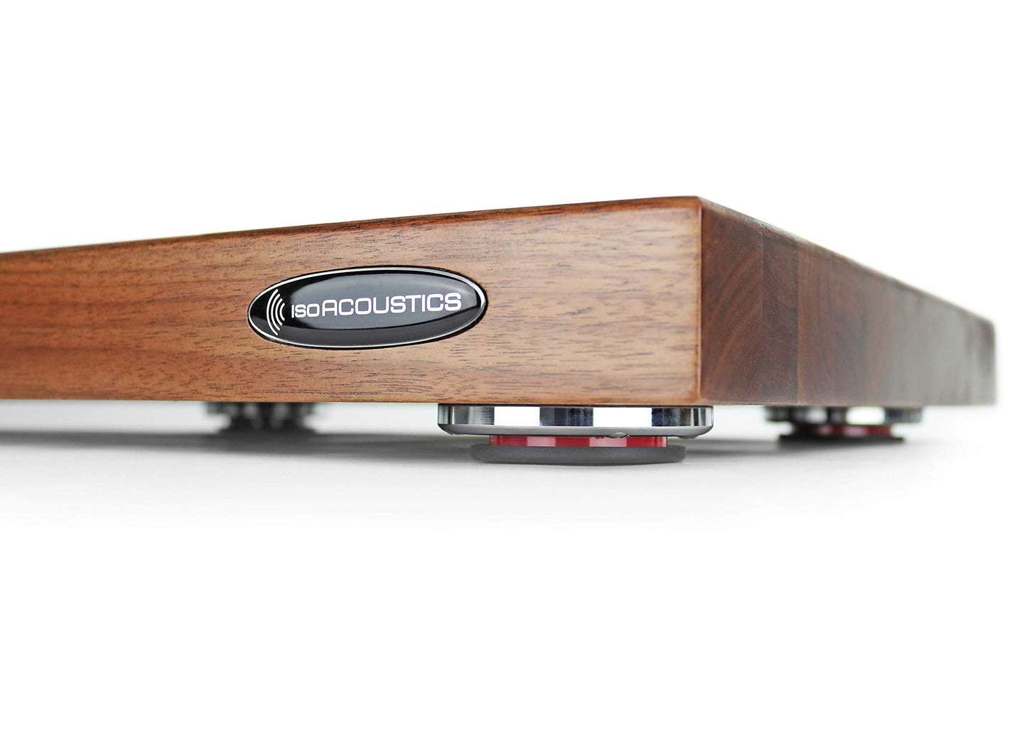 IsoAcoustics Delos Turntable Isolation Butcher Block Series: 1815W1 (18" W x 15" D x 1.75" H) Walnut