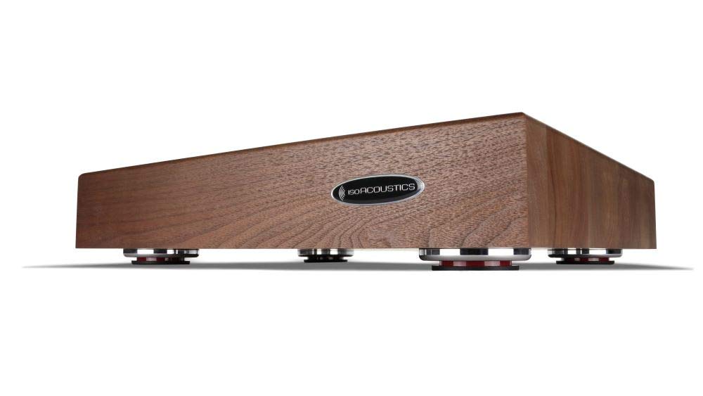 IsoAcoustics Delos Turntable Isolation Butcher Block Series: 1815W2 (18" W x 15" D x 3" H) Walnut