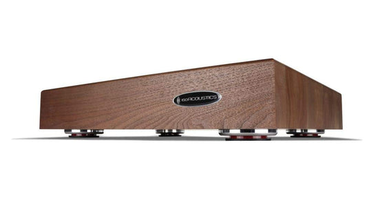 IsoAcoustics Delos Turntable Isolation Butcher Block Series: 1815W2 (18" W x 15" D x 3" H) Walnut