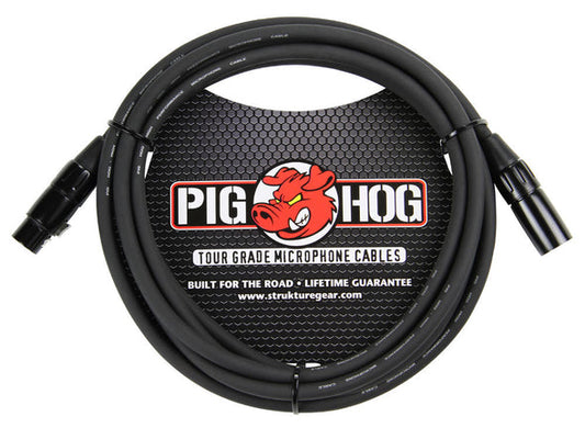 Pig Hog 10' 8mm XLR Microphone Cable - 3 Pin XLR Male to 3 Pin XLR Female