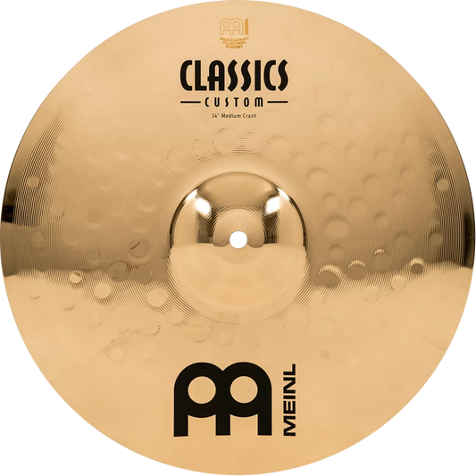 Meinl 14" Medium Crash Cymbal - Classics Custom Brilliant - Made in Germany, 2-YEAR WARRANTY (CC14MC-B)