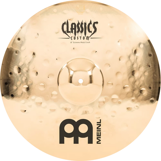 Meinl 18" Crash Cymbal - Classics Custom Extreme Metal - Made in Germany, 2-YEAR WARRANTY (CC18EMC-B)