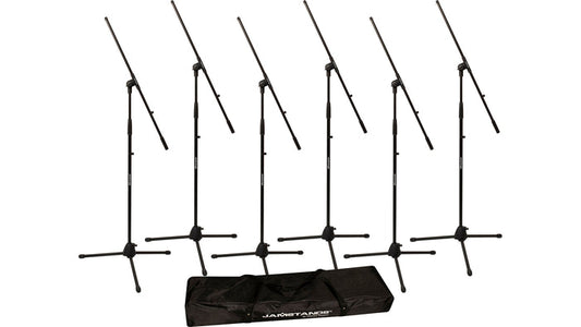 Ultimate Support JS-MCFB6PK JamStands Series 6-Pack Tripod Mic Stand Bundle