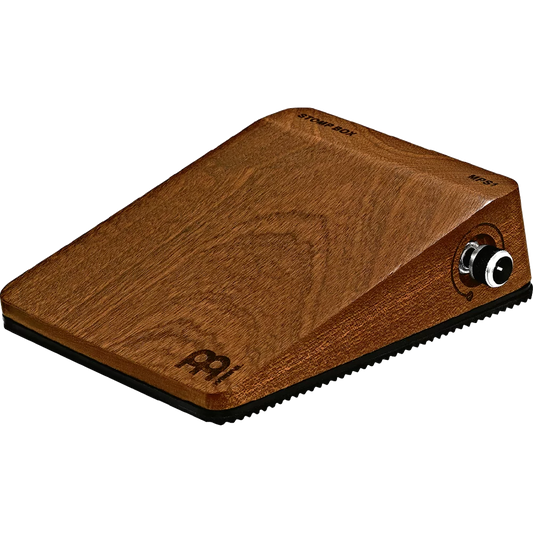 Meinl Percussion Analog Stomp Box for Multi-Instrumentalists with Passive Piezo Pickup — Create Rhythmic Patterns — Features Mahogany Body and Quarter-inch Input/Output Jacks, Brown (MPS1)