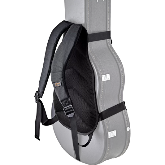 Ortega Guitars Hardshell Case Deluxe Backpack Straps w/Ergonomic Back Cushion-Carry Your Hardcase Like a Gig Bag-Black (Obps-dlx)